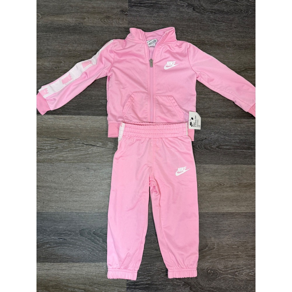Nike Kids 2T Pink Tracksuit Jacket and Pants 2-Piece Set New With Tags